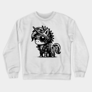 Gothic Punk Unicorn Crewneck Sweatshirt